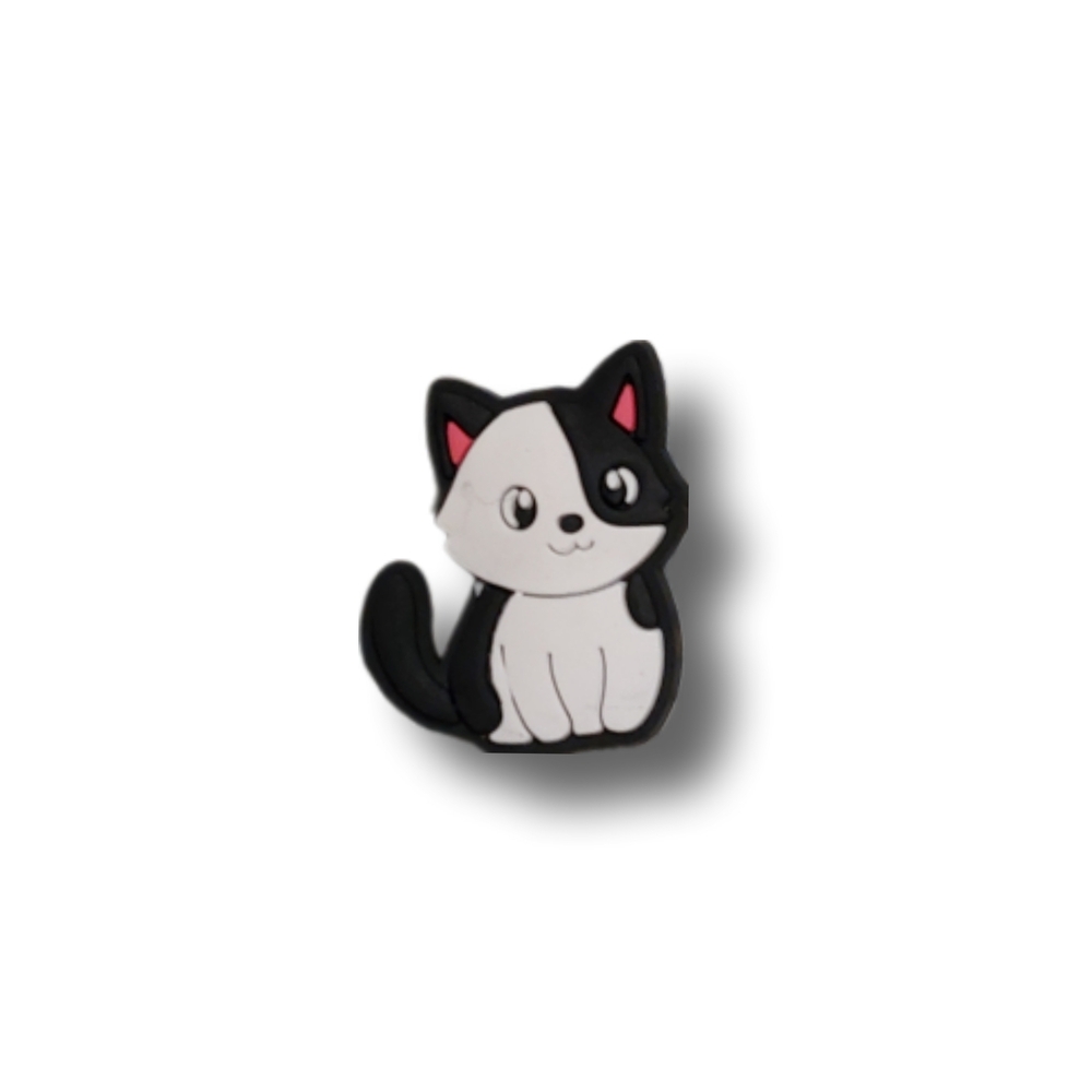 💖 3 Charms for $9💖 Black & White Cat Croc Charm – Jibbitz